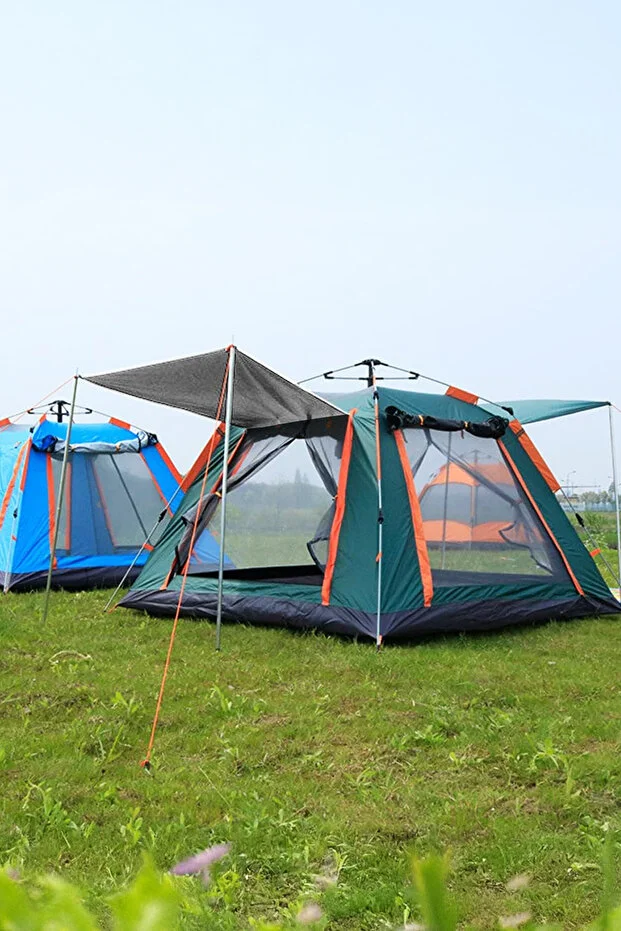 4 Kişilik Tenteli Otomatik Kamp Çadırı 215x215x145